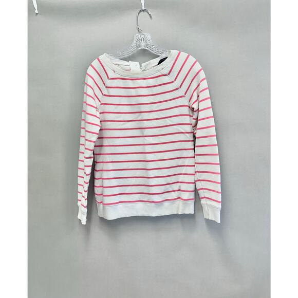 Tommy Hilfiger white & pink stripe lace up sweater Size Small Coastal Preppy y2k - Picture 12 of 14